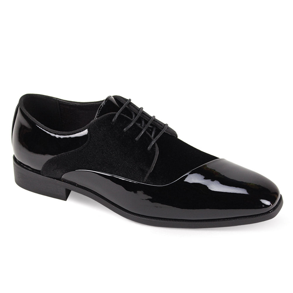 Classy & Sophisticated Patent Leather & Velvet Plain Toe Lace Up Dress Shoe #7023 13 / Black Classy & Sophisticated Patent Leather & Velvet Plain Toe Lace Up Dress Shoe #7023 13 / Black