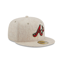 Load image into Gallery viewer, Atlanta Braves New Era Wool Tomahawk Tan 59Fifty 5950 Fitted Hat