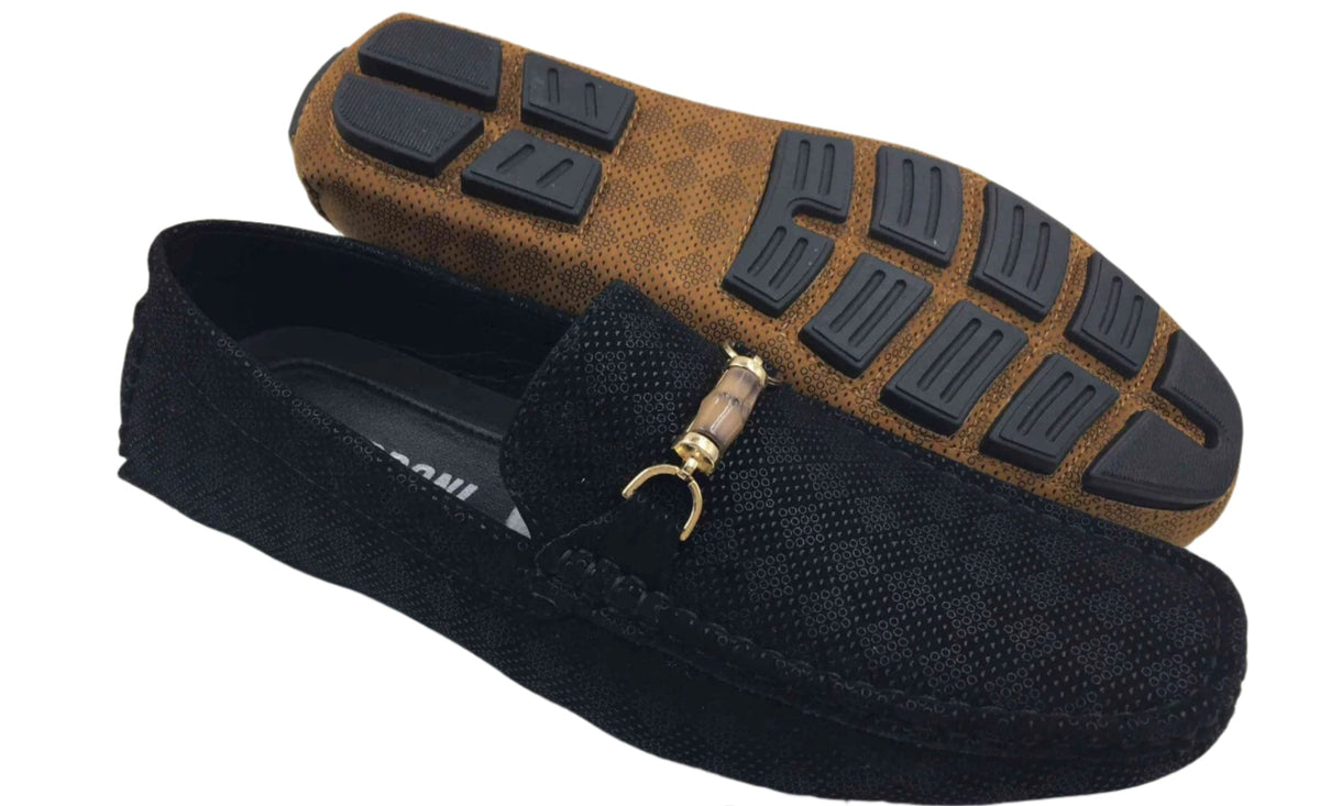 Terroni Italian Design Leather Slip-On Driving Loafers for Men with LV Buckle. Slip On Driving Loafer Shoe by Terroni – The Look  main image 4