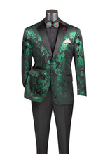 Load image into Gallery viewer, Luxurious Velvet Foil Print Modern Fit Blazer     BM02
