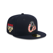 Load image into Gallery viewer, Baltimore Orioles New Era Patriotic USA July4 59Fifty Fitted Cap