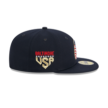 Load image into Gallery viewer, Baltimore Orioles New Era Patriotic USA July4 59Fifty Fitted Cap