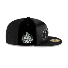 Load image into Gallery viewer, Chicago White Sox New Era 59Fifty 5950 Triple Black Satin & Corduroy Fitted Cap