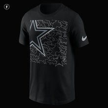 Load image into Gallery viewer, Dallas Cowboys Nike Reflective Logo Crop T-Shirt