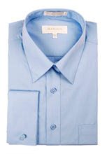 Load image into Gallery viewer, French Cuff Silver Color Dress Shirt with Links - Regular Fit