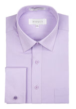 Load image into Gallery viewer, French Cuff Silver Color Dress Shirt with Links - Regular Fit