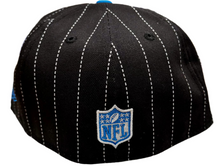 Load image into Gallery viewer, Detroit Lions New Era 5950 Black & Blue with White Stripes 75 Seasons Sidepatch 59Fifty Fitted Cap