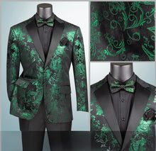 Load image into Gallery viewer, Luxurious Velvet Foil Print Modern Fit Blazer     BM02