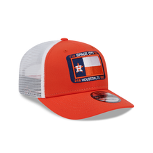Load image into Gallery viewer, Houston Texans New Era 9Seventy 970 Curved Bill Snapback Trucker Cap