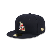 Load image into Gallery viewer, LA Dodgers New Era Patriotic USA July4 59Fifty 5950 Fitted Cap