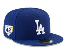 Load image into Gallery viewer, Los Angeles LA Dodgers 59fifty 5950 New Era Jackie Robinson Side patch Fitted Cap