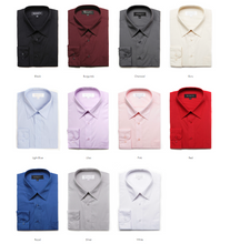 Load image into Gallery viewer, Men's Regular Fit Dress Shirts available in 31 Colors