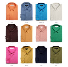 Load image into Gallery viewer, Men's Regular Fit Dress Shirts available in 31 Colors