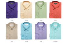 Load image into Gallery viewer, Men's Regular Fit Dress Shirts available in 31 Colors