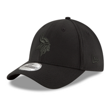 Load image into Gallery viewer, Minnesota Vikings New Era Double Black 39Thirty 3930 Flex Fit Hat