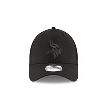 Load image into Gallery viewer, Minnesota Vikings New Era Double Black 39Thirty 3930 Flex Fit Hat