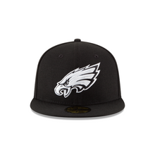 Load image into Gallery viewer, Philadelphia Eagles 5950 Black & White New Era 59Fifty Fitted Cap
