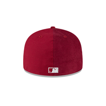 Load image into Gallery viewer, Philadelphia Phillies New Era 59Fifty 5950 Triple Red Satin Velvet & Corduroy Fitted Cap