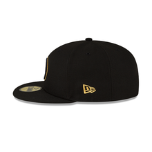 Load image into Gallery viewer, Pittsburg Steelers New Era Black Gold Metallic 59Fifty Fitted Cap