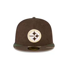 Load image into Gallery viewer, Pittsburg Steelers New Era Brown Corduroy & Camouflage 59Fifty Fitted Cap