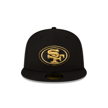 Load image into Gallery viewer, San Francisco 49ers New Era Black Gold Metallic 59Fifty Fitted Cap