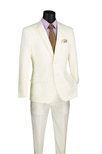 Load image into Gallery viewer, Slim Fit Single-Breasted Suit Lucci in Ivory, Beige & Red Colors