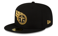 Load image into Gallery viewer, Tennesse Titans New Era Black Gold Metallic 59Fifty Fitted Cap