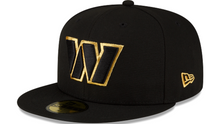 Load image into Gallery viewer, Washington Commanders New Era Black Gold 5950 Metallic 59Fifty Fitted Cap