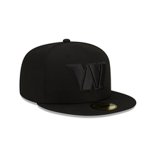 Load image into Gallery viewer, Washington Commanders New Era 59Fifty Double Black 5950 Fitted Cap