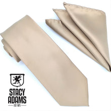 Load image into Gallery viewer, Stacy Adams Solid Satin Tie and Hanky Set