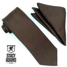 Load image into Gallery viewer, Stacy Adams Solid Satin Tie and Hanky Set