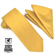 Load image into Gallery viewer, Stacy Adams Solid Satin Tie and Hanky Set