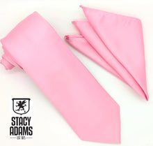 Load image into Gallery viewer, Stacy Adams Solid Satin Tie and Hanky Set
