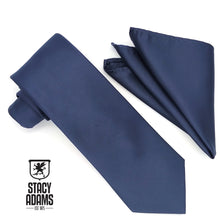 Load image into Gallery viewer, Stacy Adams Solid Satin Tie and Hanky Set