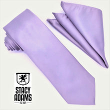 Load image into Gallery viewer, Stacy Adams Solid Satin Tie and Hanky Set