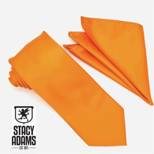 Load image into Gallery viewer, Stacy Adams Solid Satin Tie and Hanky Set