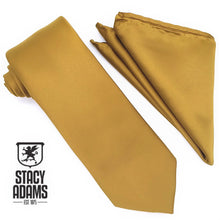 Load image into Gallery viewer, Stacy Adams Solid Satin Tie and Hanky Set