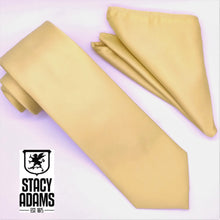 Load image into Gallery viewer, Stacy Adams Solid Satin Tie and Hanky Set