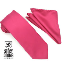Load image into Gallery viewer, Stacy Adams Solid Satin Tie and Hanky Set
