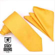 Load image into Gallery viewer, Stacy Adams Solid Satin Tie and Hanky Set
