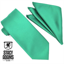 Load image into Gallery viewer, Stacy Adams Solid Satin Tie and Hanky Set
