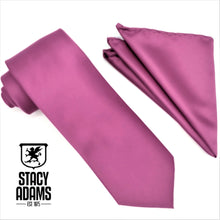 Load image into Gallery viewer, Stacy Adams Solid Satin Tie and Hanky Set