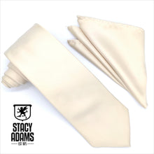 Load image into Gallery viewer, Stacy Adams Solid Satin Tie and Hanky Set