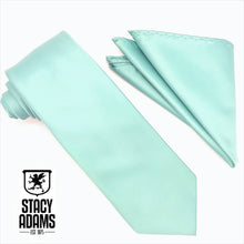 Load image into Gallery viewer, Stacy Adams Solid Satin Tie and Hanky Set