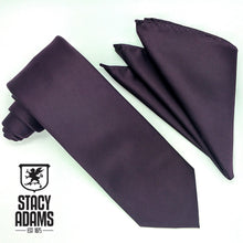 Load image into Gallery viewer, Stacy Adams Solid Satin Tie and Hanky Set