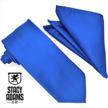 Load image into Gallery viewer, Stacy Adams Solid Satin Tie and Hanky Set