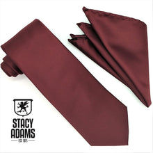 Load image into Gallery viewer, Stacy Adams Solid Satin Tie and Hanky Set