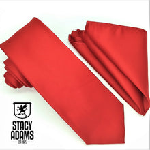Load image into Gallery viewer, Stacy Adams Solid Satin Tie and Hanky Set