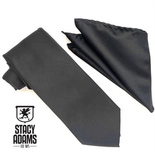 Load image into Gallery viewer, Stacy Adams Solid Satin Tie and Hanky Set