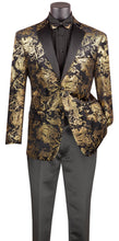 Load image into Gallery viewer, Luxurious Velvet Foil Print Modern Fit Blazer     BM02